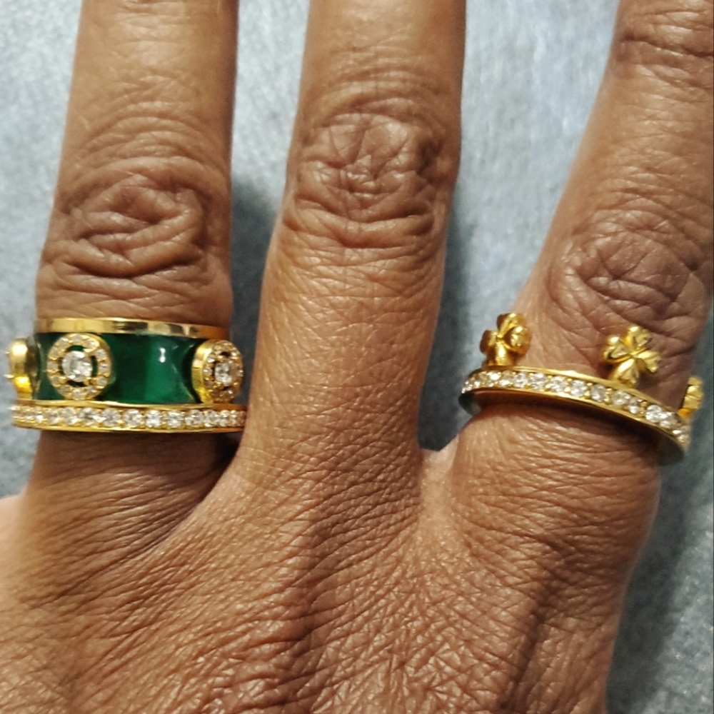 Regal 3 in one Stack Ring with Simulated Diamonds - Picture 5 of 9